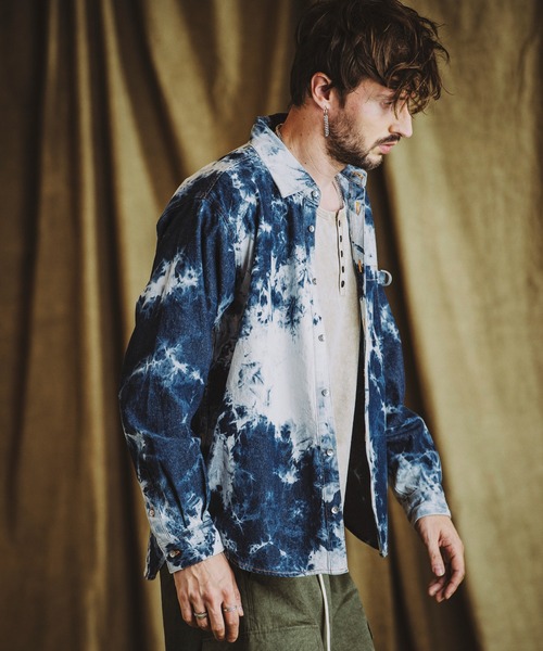 NO ID.（ノーアイディー） シャツ 「NO ID.」Bleach Denim Big Shirt