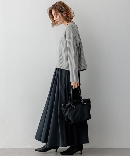 ニット セーター 「Oggi2月号掲載/洗える」カシミヤブレンド