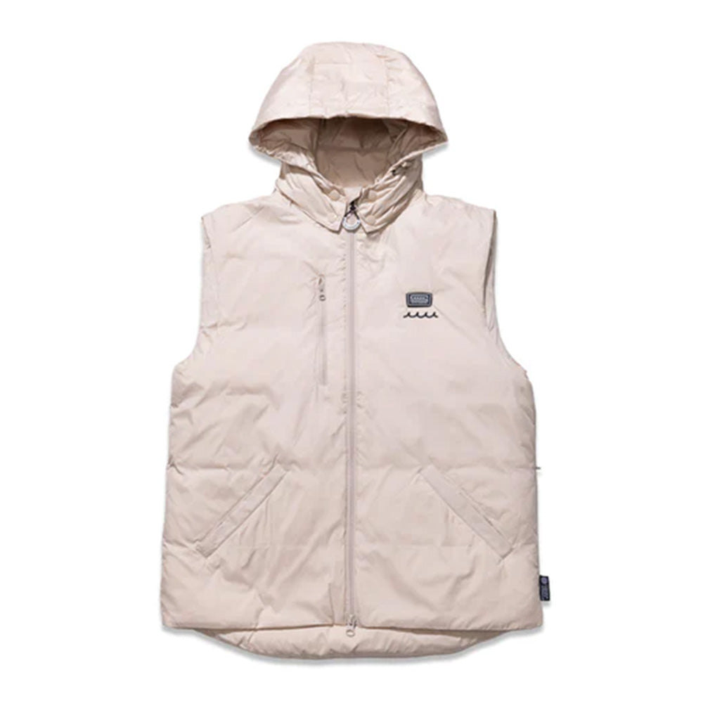 マーク＆ロナ ダウンベスト ホワイト/オレンジ サイズ46 マーク＆ロナ