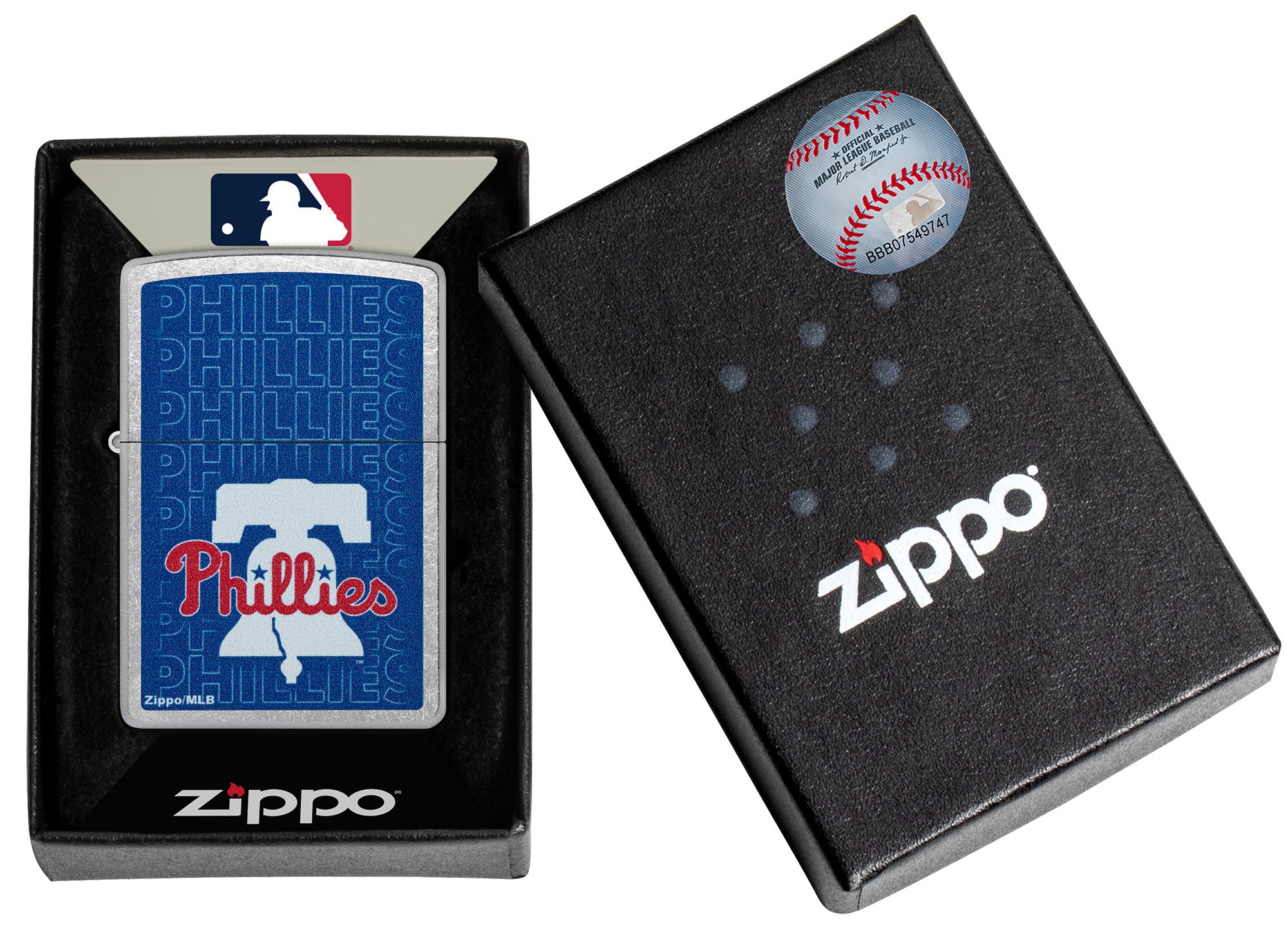Zippo MLB® Philadelphia Phillies™ Logo Design Street Chrome