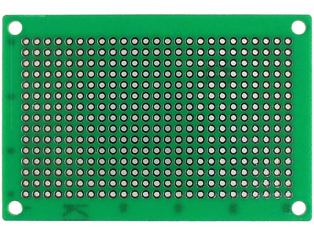 片面ユニバーサル基板 Cタイプ緑(72×48mm) めっき仕上げ: 基板