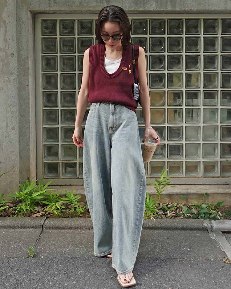 バギートップデニムパンツ | AKTE