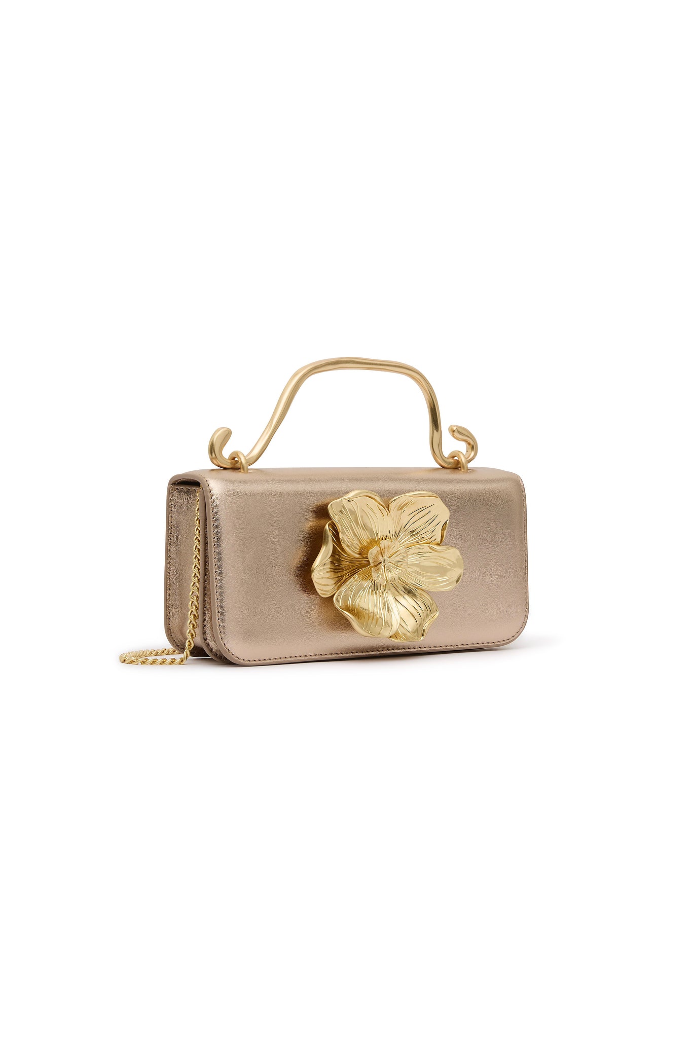 Alessia Flower Clutch | Champagne Gold | Aje – Aje ROW