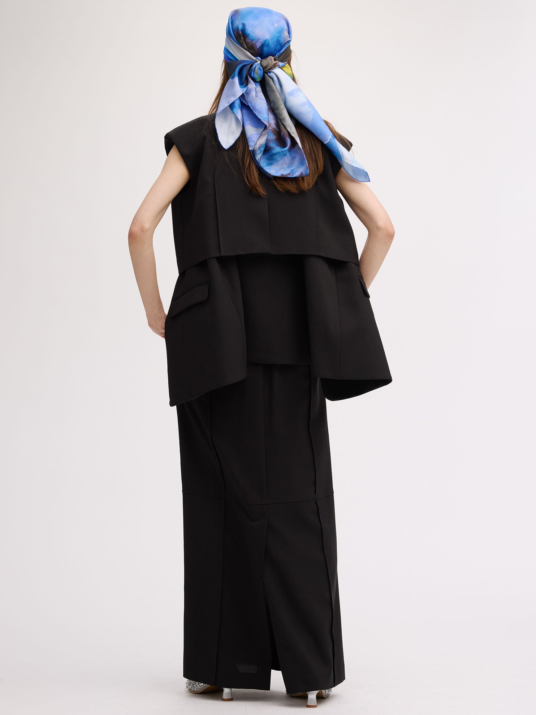 3WAY PIN TUCK LAYERED VEST