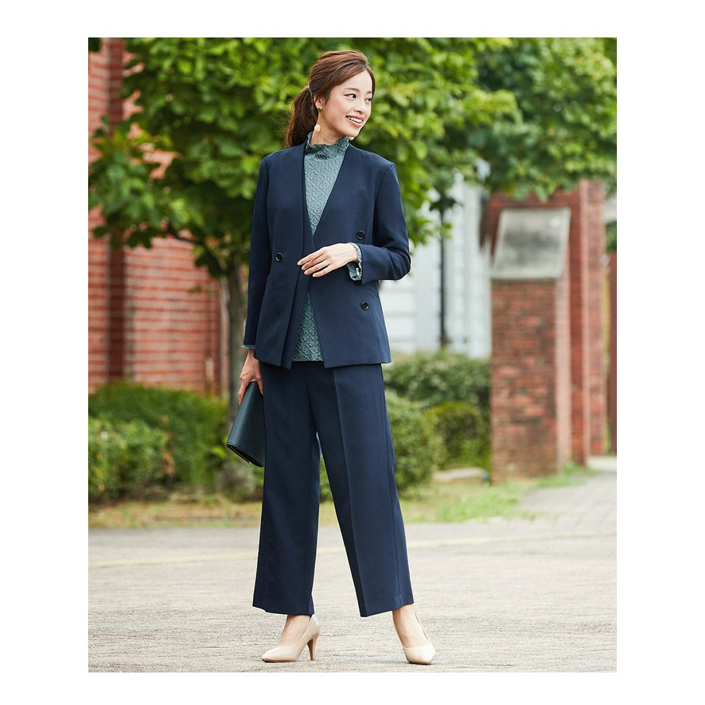 入学式・卒業式・フォーマル】デザインジャケットパンツスーツ3点