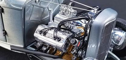 1:18 1932 Ford 3-Window Coupe Hot Rod -- Hammered Steel -- ACME