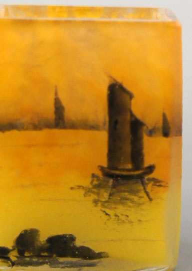 ドーム・ナンシー「帆船風景文ミニチュア花瓶」《アンティックかとう》