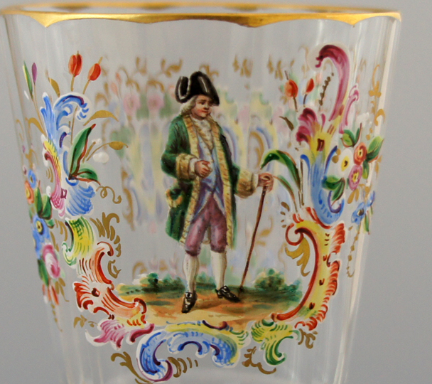 ロブマイヤー「エナメル彩ワイングラス」《アンティックかとう》