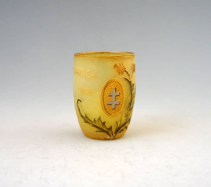 ドーム・ナンシー「ロレーヌ十字とアザミ文 リキュールグラス