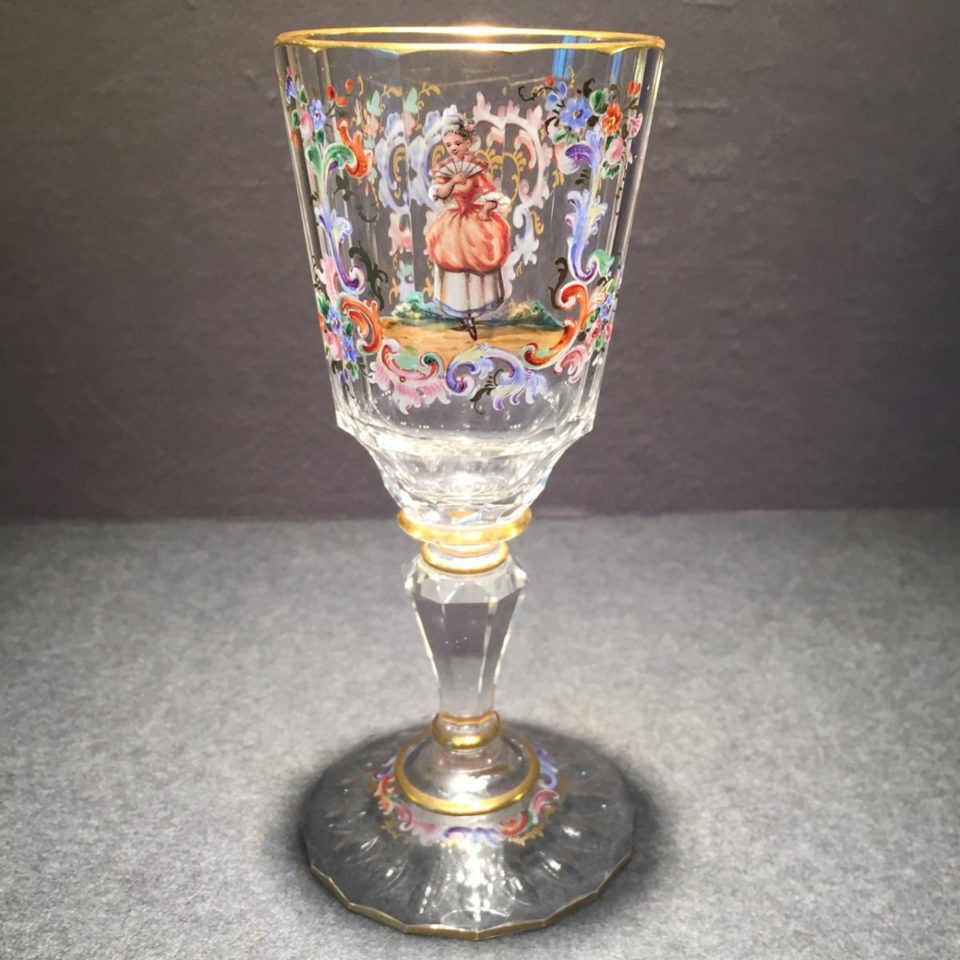 ロブマイヤー「ロブマイヤー エナメル彩 ワイングラス」《アンティック