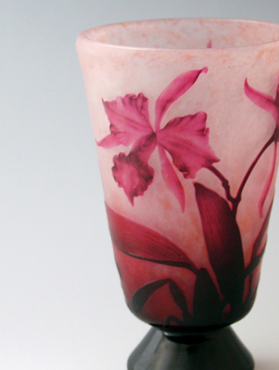 ドーム・ナンシー「カトレア文 花瓶」《アンティックかとう》