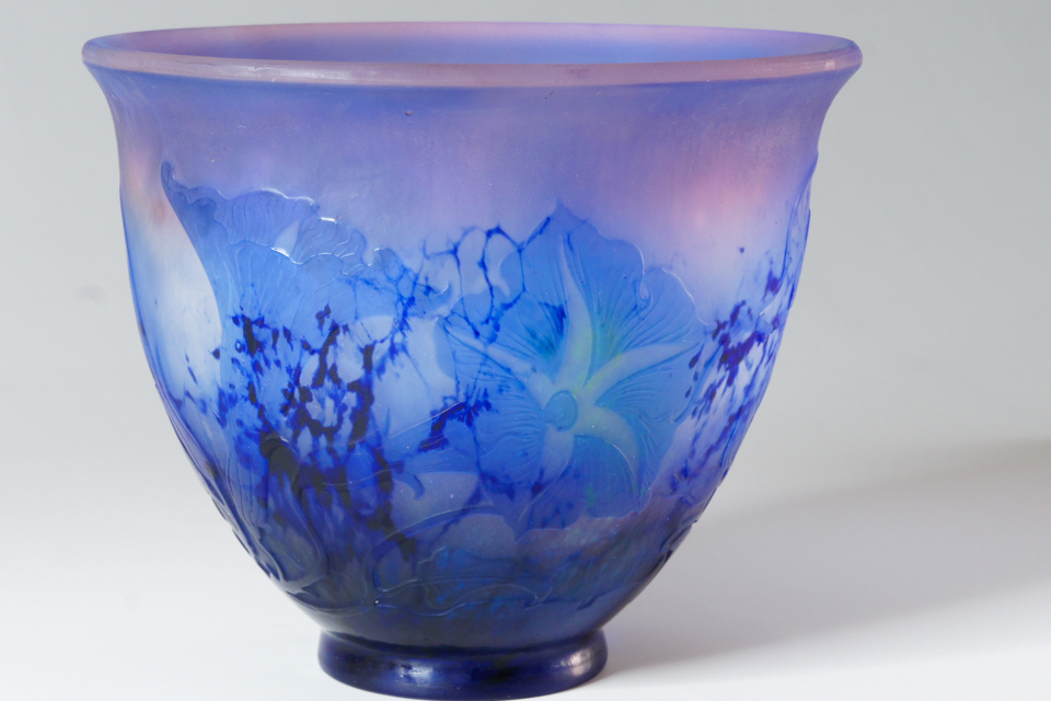 エミール・ガレ「朝顔文鉢」《アンティックかとう》