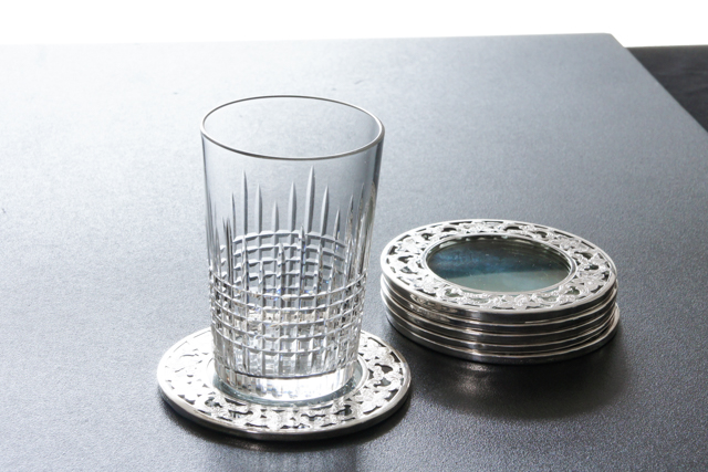 Webster「シルバーオーバレイ コースター（中抜き）6枚セット