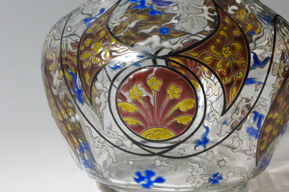 エミール・ガレ「唐草文花瓶」《アンティックかとう》