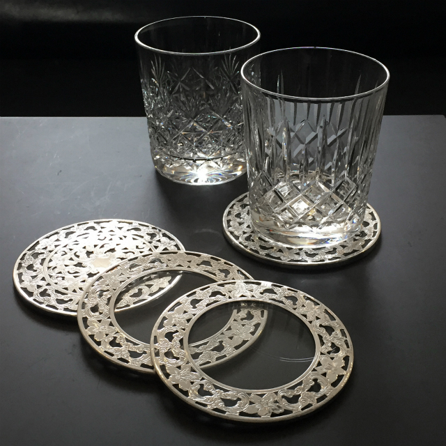 Webster「シルバーオーバレイ コースター（中抜き）6枚セット