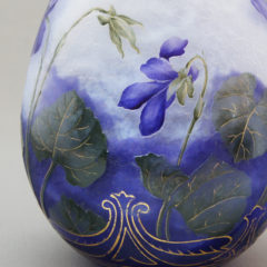 ドーム兄弟「スミレ文 卵型花瓶」《アンティックかとう》
