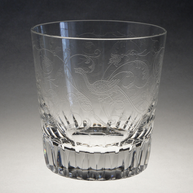 ウランガラス 洋風 唐草花文 アイスペール バケツ アール・デコ ウラン