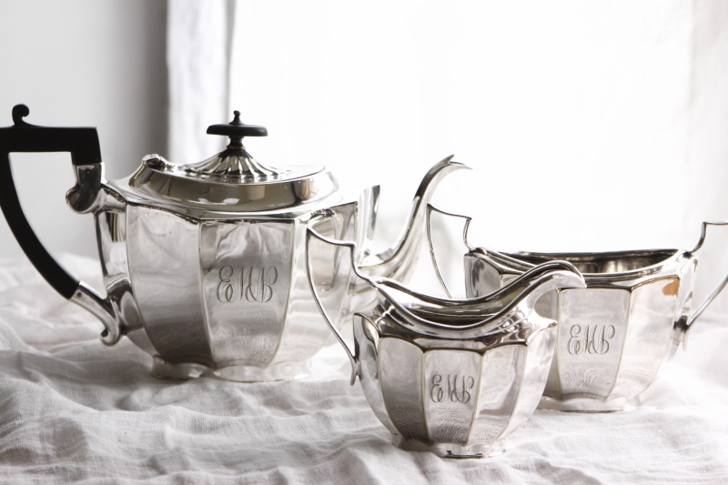 シルバープレートティーケトル＆スタンド elkington and company