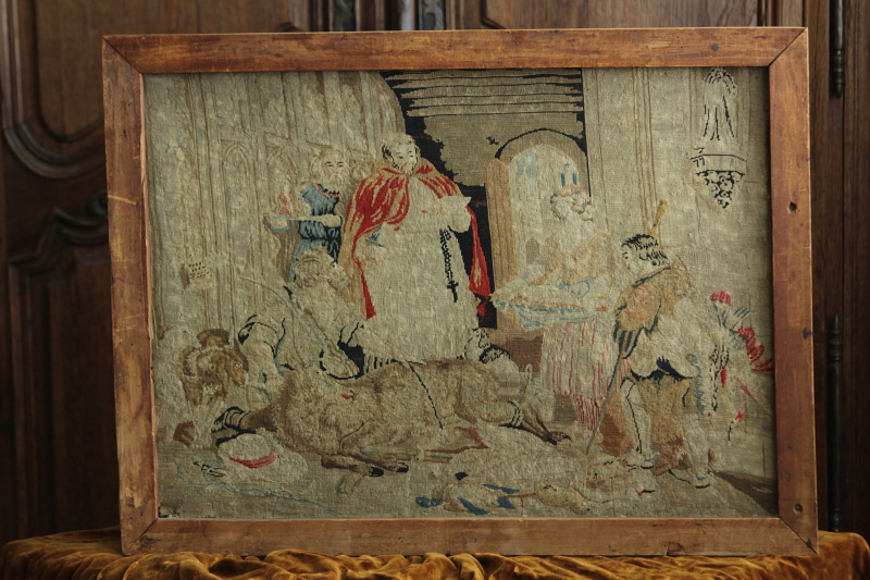 アンティークプチポワン刺繍フレーム オーストリア フランス イギリス