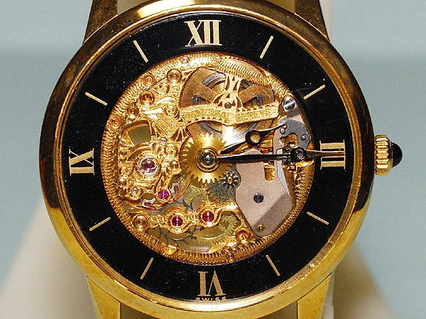 HA-6636| ユニバーサル・ジュネーブ 18KYG スケルトン