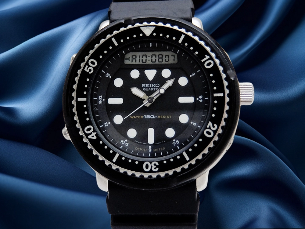 JA-2960| セイコー ハイブリッドダイバー 150m H558-5000 SS アナデジ