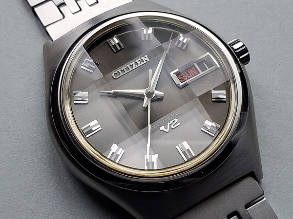 JA-2267| シチズン セブンスターV2 9面カットガラス 濃灰 ダークグレー
