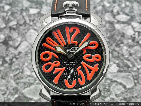 ガガミラノ マニュアーレ 48mm ブラックカーボン文字盤 スモール