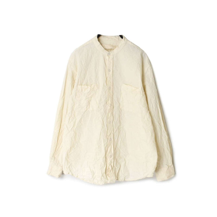 Vas-y Lentement | 40s ORGANIC POPLIN BANDED COLLAR LONG SLEEVE