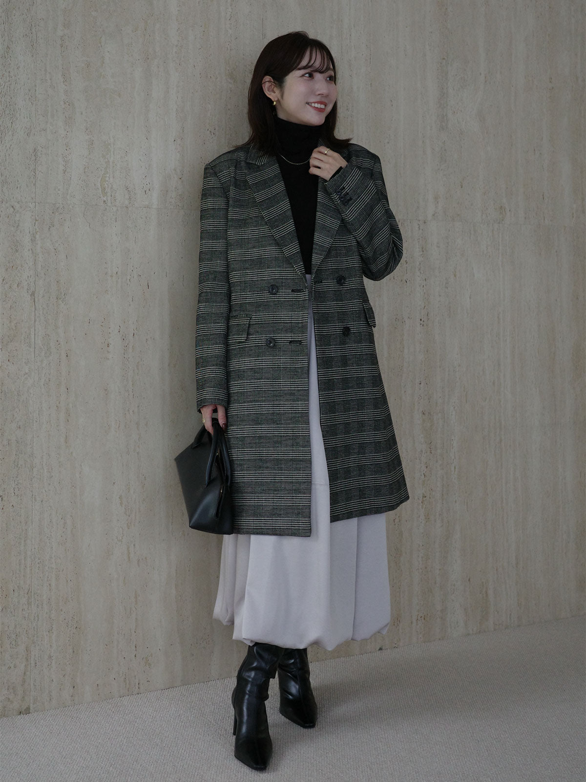 アセライクサテンバルーンスカート