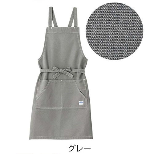大人気のLee】膝丈で動きやすい！キャンバス地の胸当てエプロン