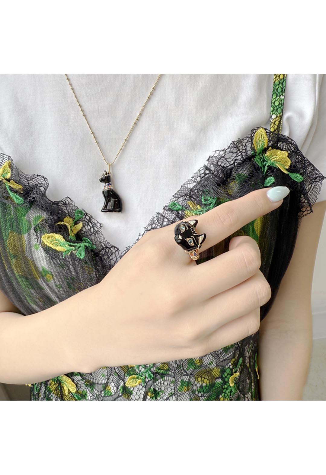 アナ スイ（ANNA SUI）エジプトキャットモチーフ リング | ねこ 猫 ギフト