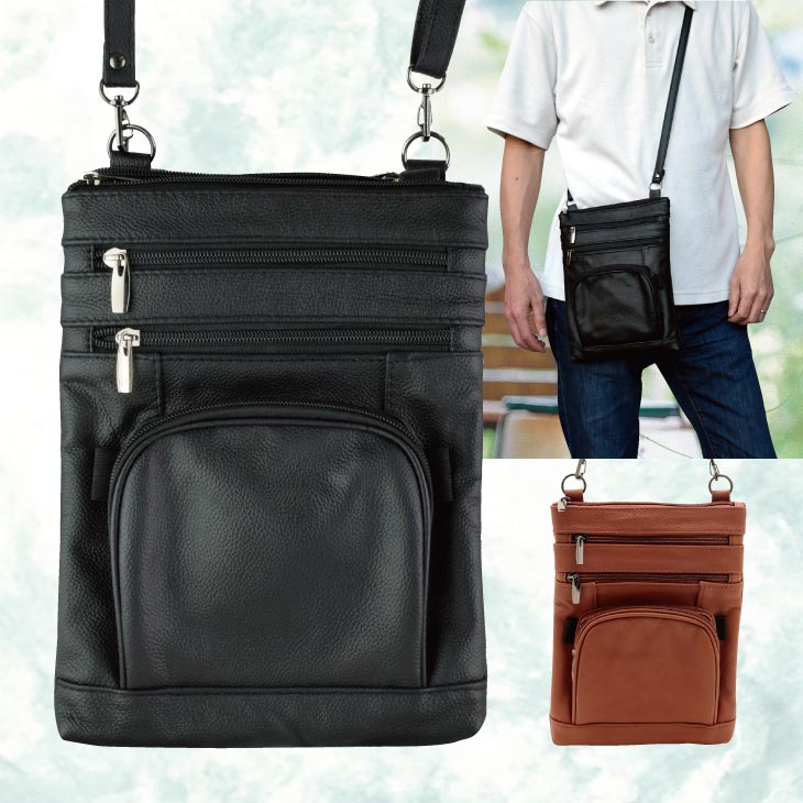 本牛革多機能ショルダーバッグ 斜めがけバッグ 斜めがけカバン 肩掛け