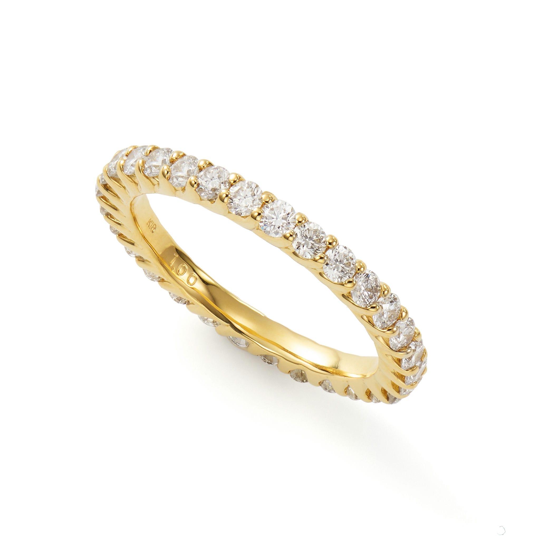 フルエタニティ リング ダイヤモンド 計1.00ct K18YG イエローゴールド