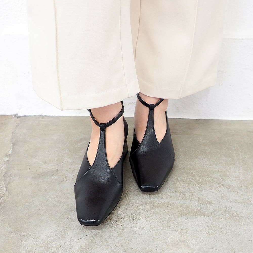 SALE】ネックTストラップパンプス （CA_1320685） | あしながおじさん