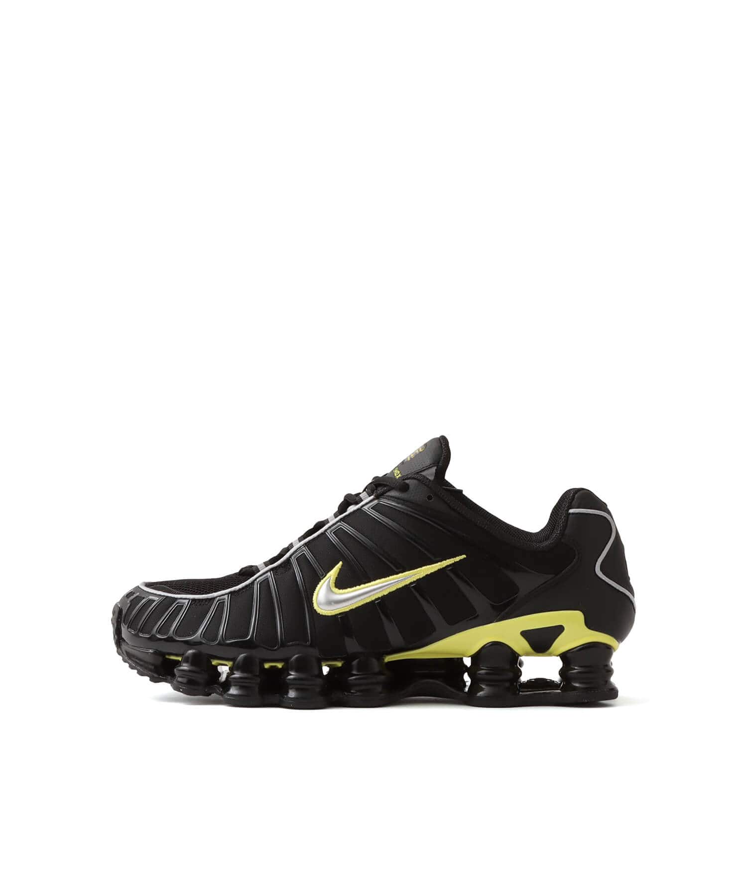 NIKE SHOX TL BLACK/METALLIC SILVER-DYNAMIC YELLOW（ナイキ