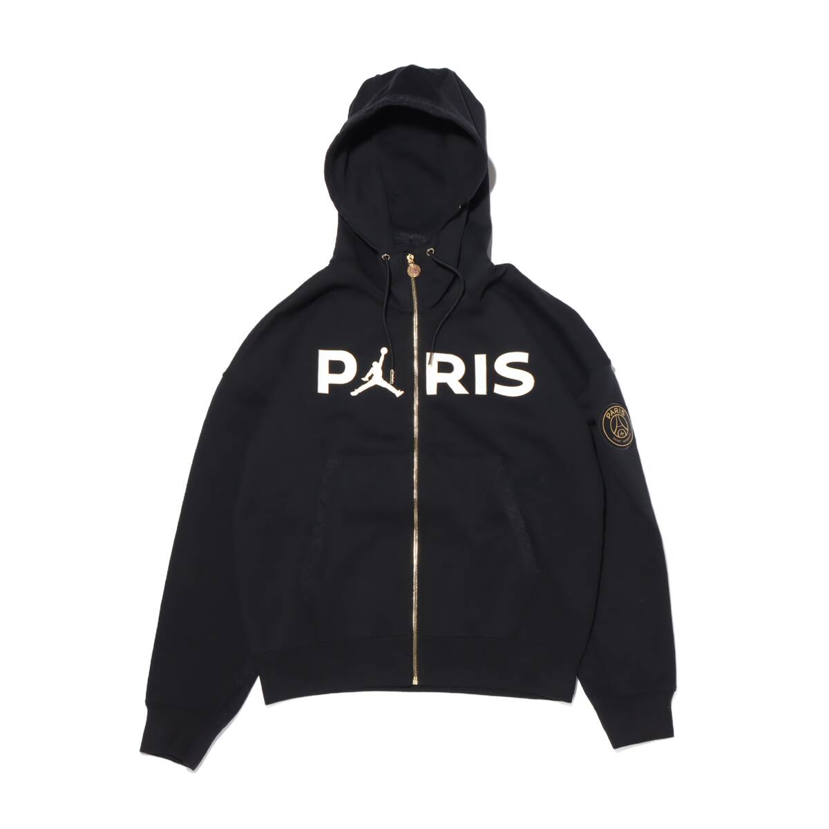 JORDAN BRAND AS M J PSG FLEECE TRAVEL FZ BLACK/BLACK/METALLIC GOLD