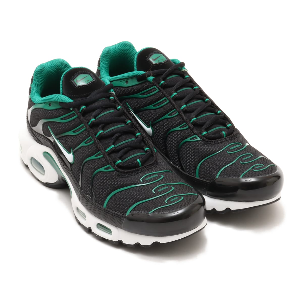 NIKE AIR MAX PLUS BLACK/WHITE-MALACHITE-GUM LIGHT BROWN（ナイキ