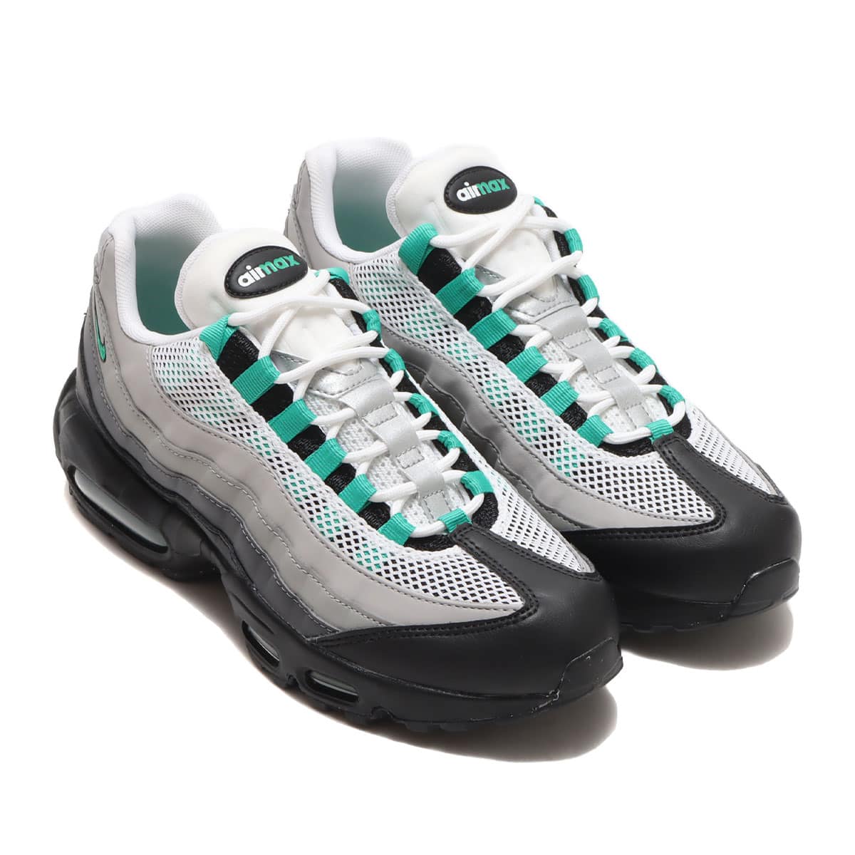 NIKE W AIR MAX 95 BLACK/STADIUM GREEN-PEARL GREY 23SU-I（ナイキ