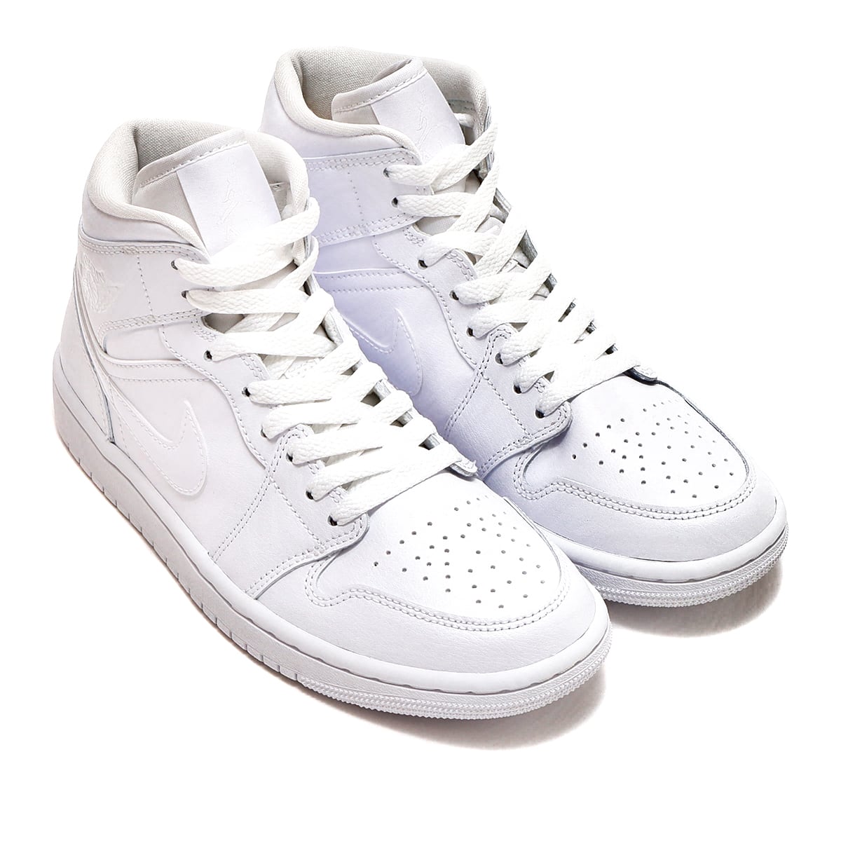 JORDAN BRAND WMNS AIR JORDAN 1 MID WHITE/WHITE-WHITE（ジョーダン