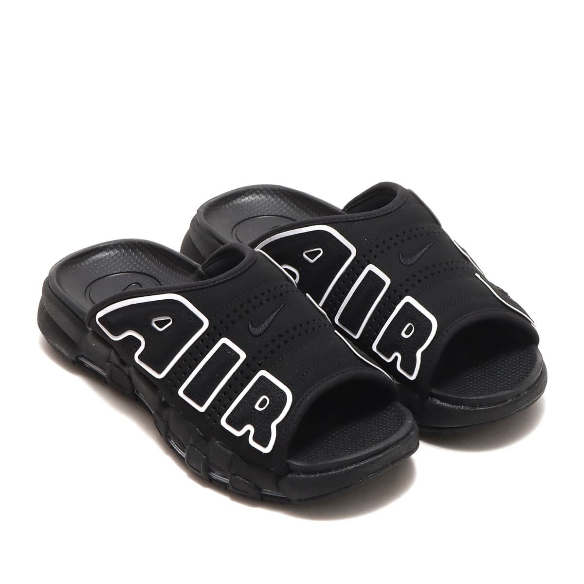 NIKE AIR MORE UPTEMPO SLIDE BLACK/WHITE-BLACK-CLEAR（ナイキ エア