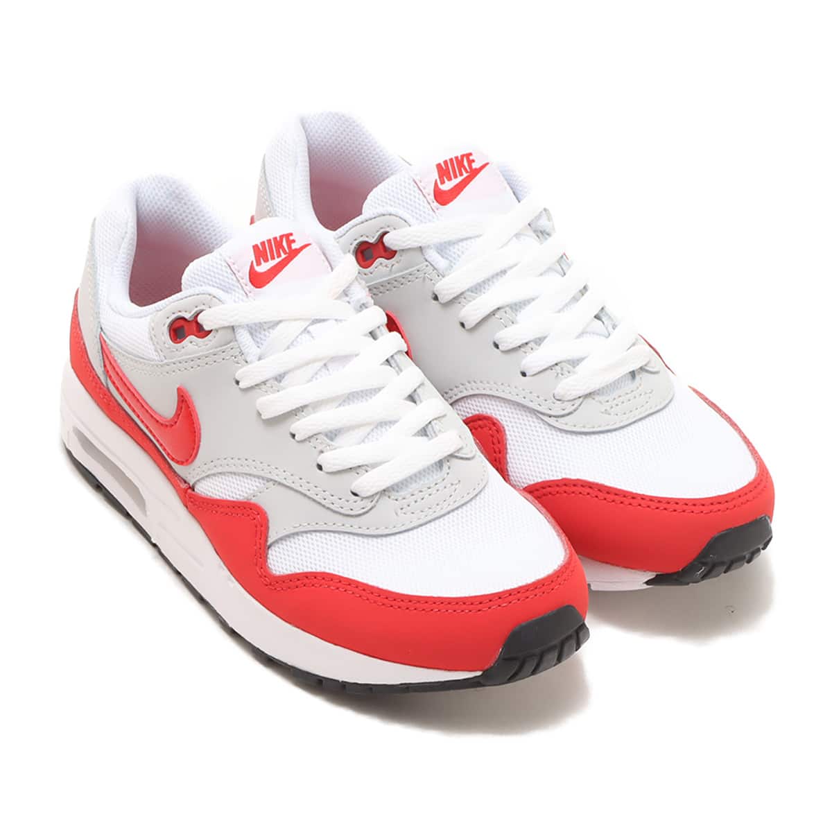 NIKE AIR MAX 1 (GS) NEUTRAL GREY/UNIVERSITY RED-WHITE-BLACK