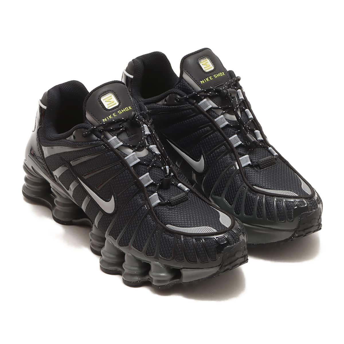 NIKE WMNS SHOX TL BLACK/METALLIC SILVER-IRON GREY（ナイキ
