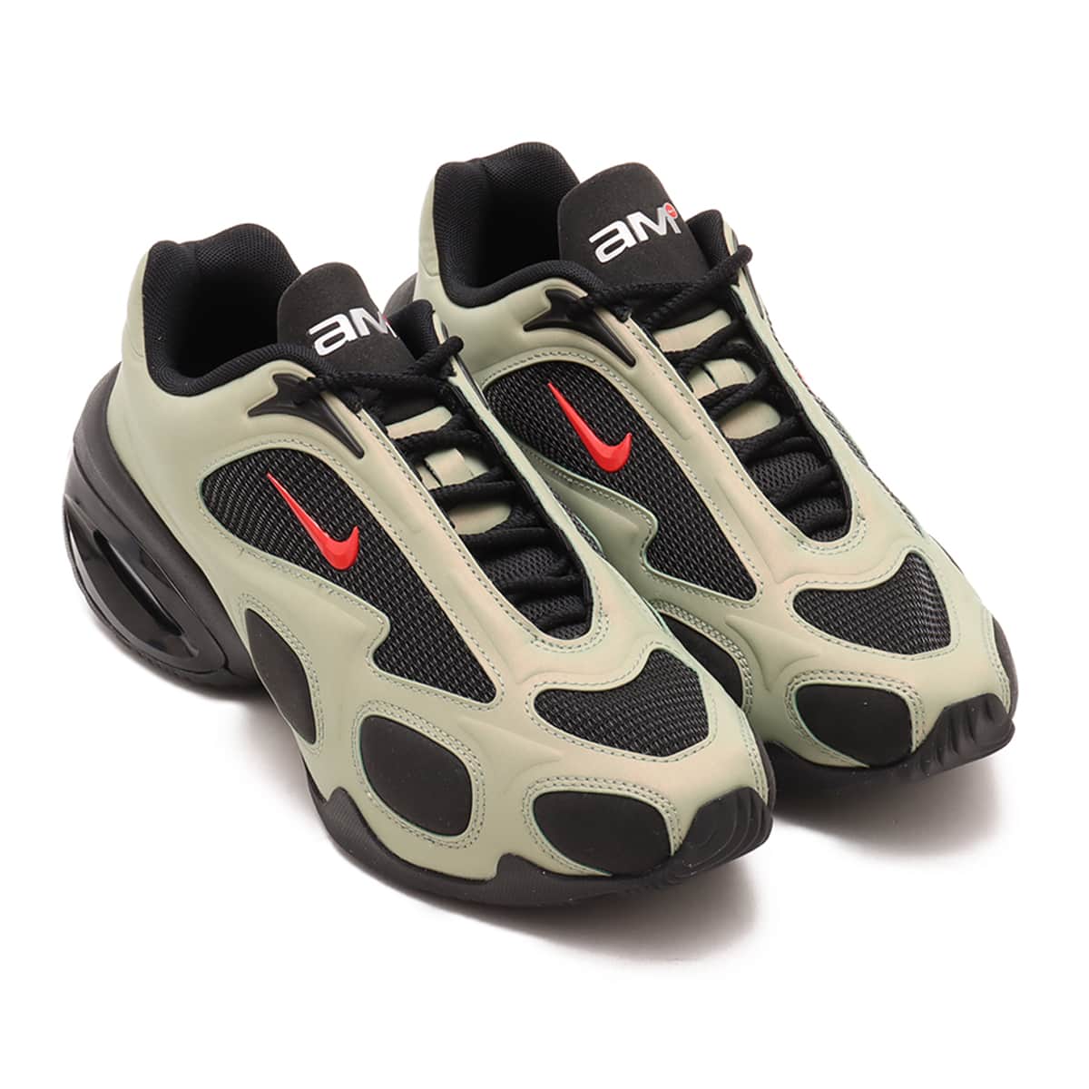 NIKE WMNS AIR MAX MUSE BLACK/UNIVERSITY RED-OIL GREEN（ナイキ