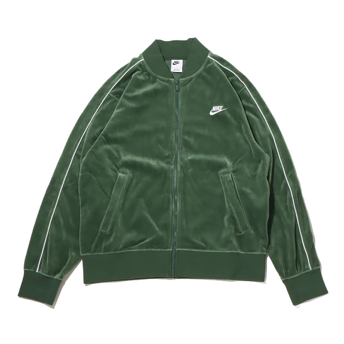 NIKE AS M NK CLUB VELOUR JKT FIR/WHITE（ナイキ クラブ ベロア