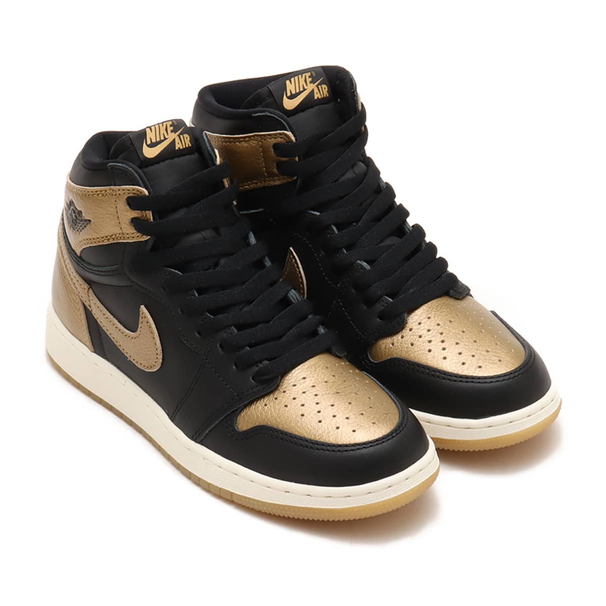 JORDAN BRAND AIR JORDAN 1 RETRO HIGH OG GS BLACK/METALLIC GOLD