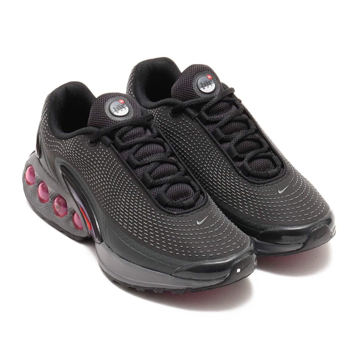 NIKE W AIR MAX DN BLACK/LT CRIMSON-DK SMOKE GREY（ナイキ