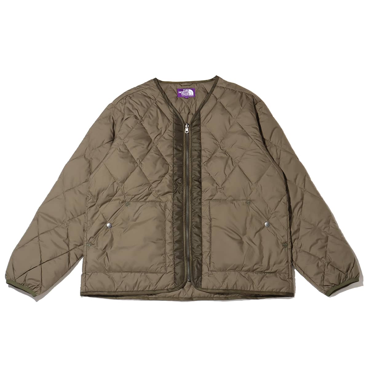 THE NORTH FACE PURPLE LABEL PLAS Field Down Cardigan Olive Drab