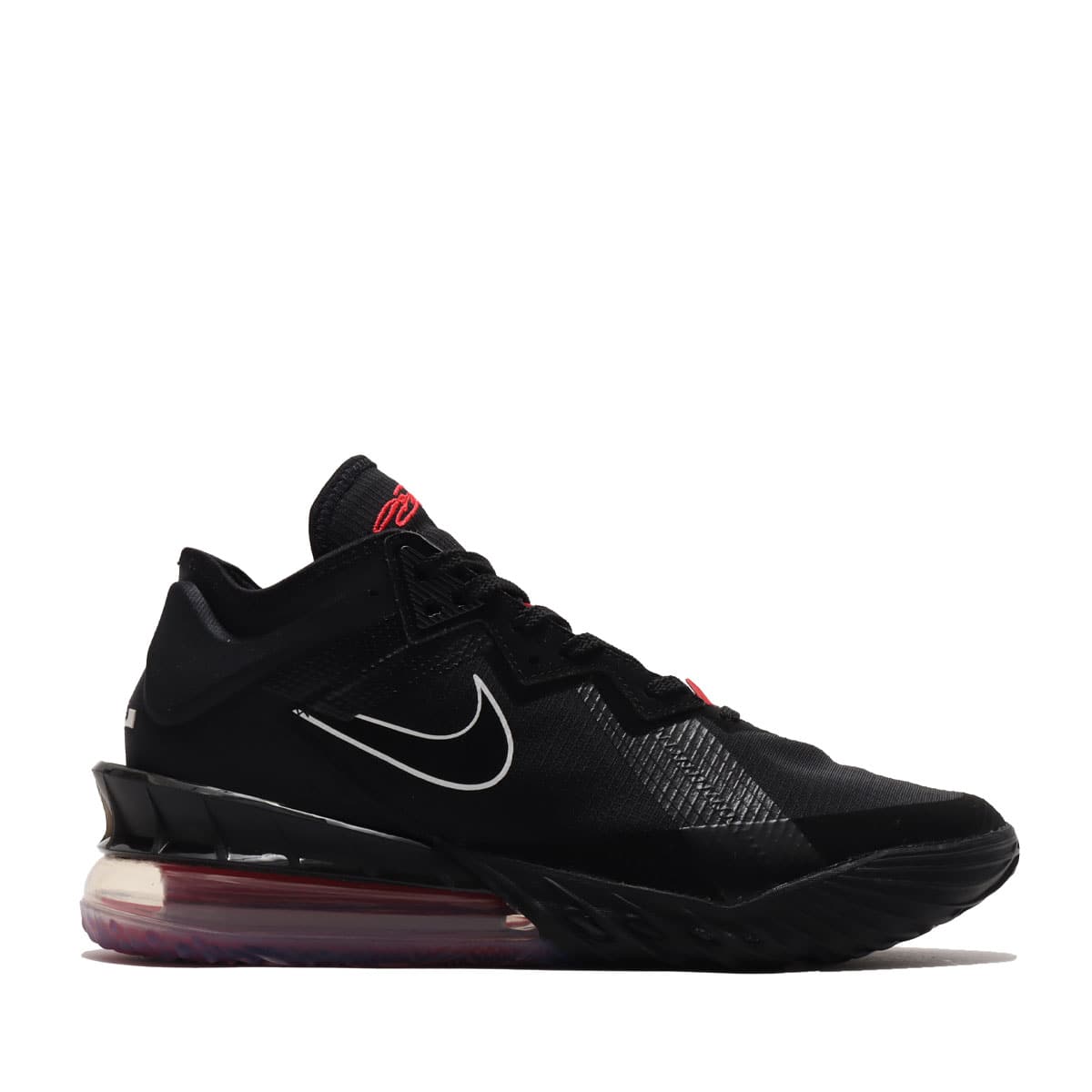 NIKE LEBRON XVIII LOW BLACK/WHITE-UNIVERSITY RED 21SP-I（ナイキ
