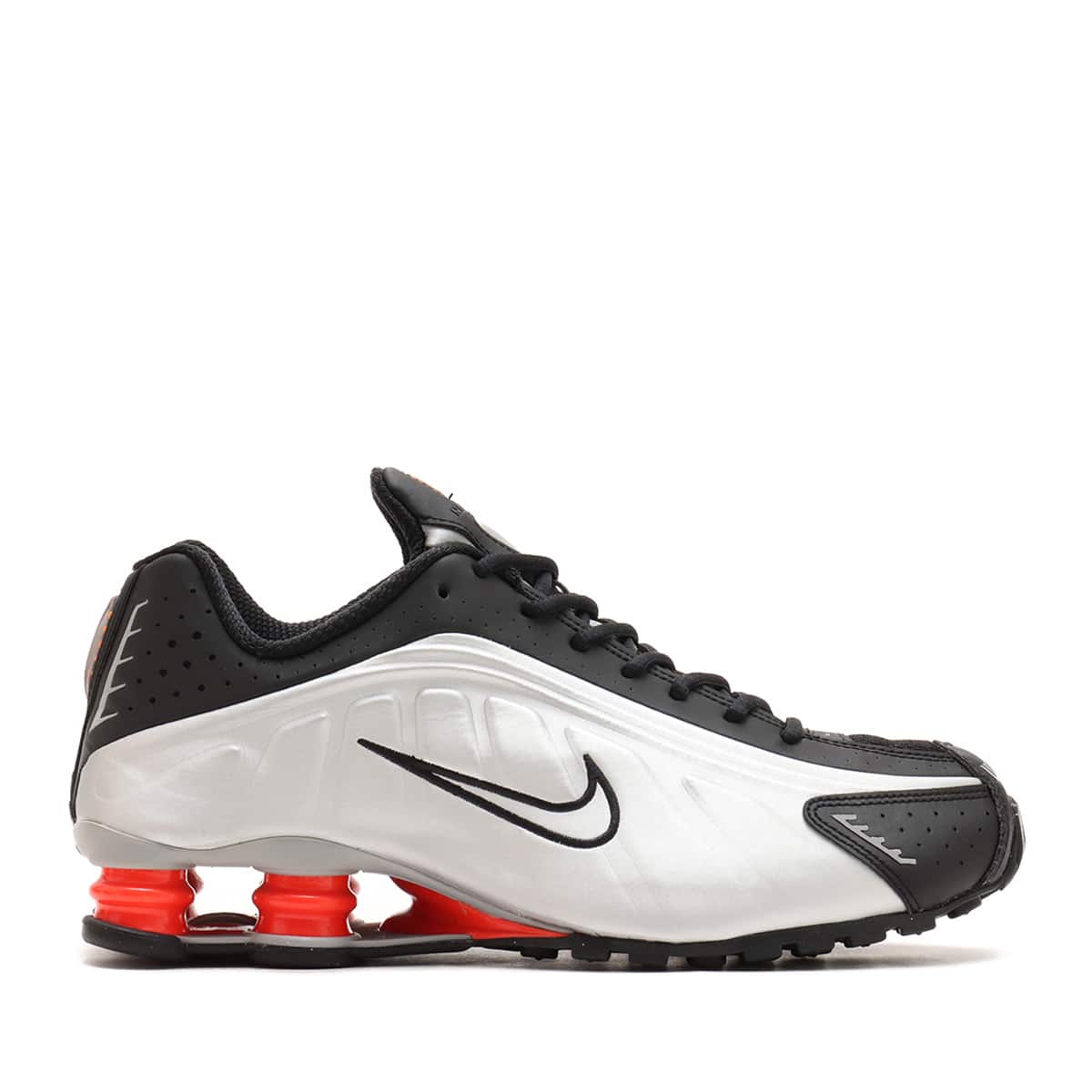 NIKE SHOX R4 BLACK/METALLIC SILVER-MAX ORANGE（ナイキ ショックス