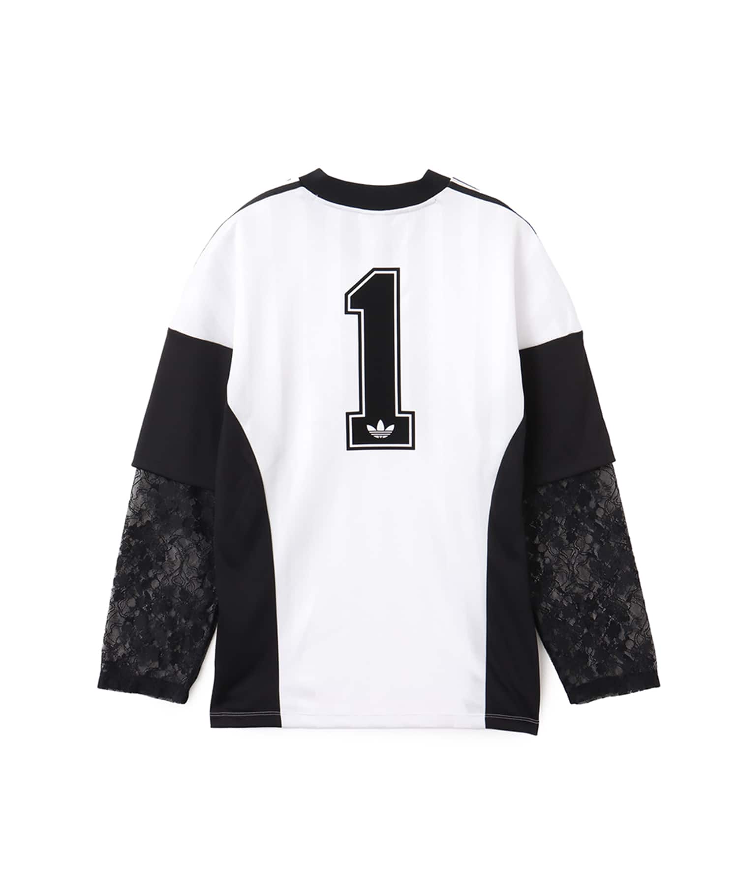 adidas LONGSLEEVE LACE JERSEY ホワイト/ブラック（アディダス ロング